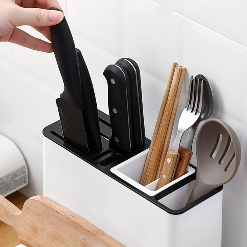 Tableware Storage Holders Kitchen Knife Plastic Storages Racks for Kitchen  Convenience Cabinet - Image 5