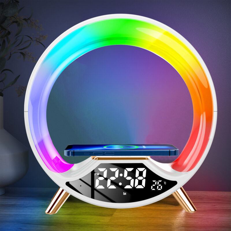 O Light Three In One Wireless Charging Multifunctional Bluetooth Speaker Night Light - Image 2