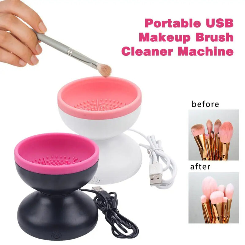 Electric Makeup Brush Cleaner Machine Portable Automatic USB Cosmetic Brush Cleaner Tools For All Size Beauty Makeup Brushes Set - Image 9