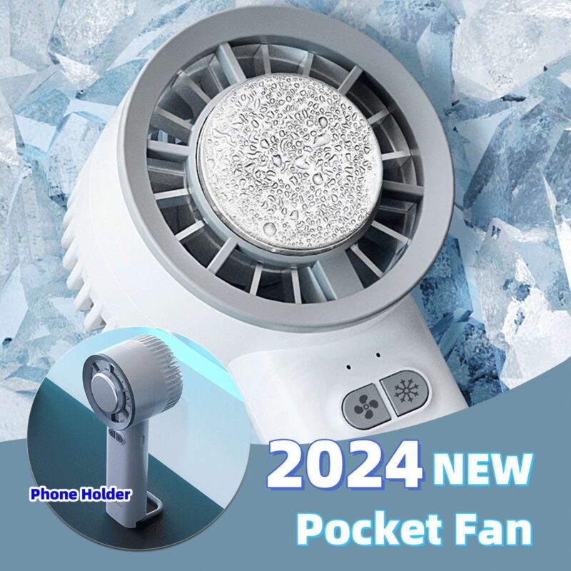 2024 Summer Gadget Handheld Turbo Jet Fan Mini Portable Ice Cold Fan Generation Brushless Motor Wind High Speed Duct Fans Violent Blower - Image 5