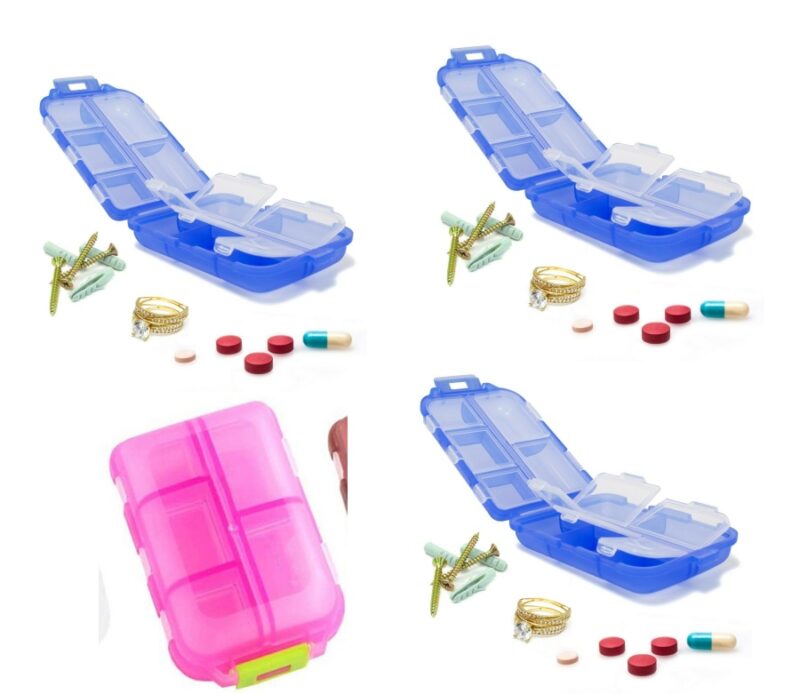 Travel Pill Organizer 10 Grid  Moisture Proof Pills Box For Pocket Purse Daily Pill Case Portable Medicine Vitamin Holder Container - Image 7