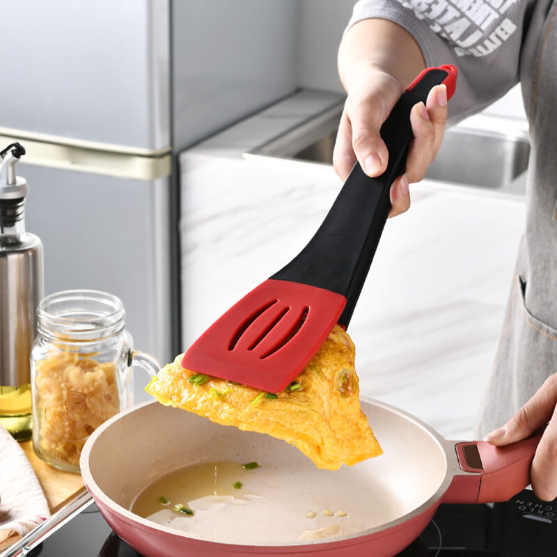 3 In 1 Frying Spatula Clip Silicone Food Clip Frying Steak Pancakes Shovel Slotted Turners Kitchen Tools Cooking Utensils Kitchen Gadgets - Image 9