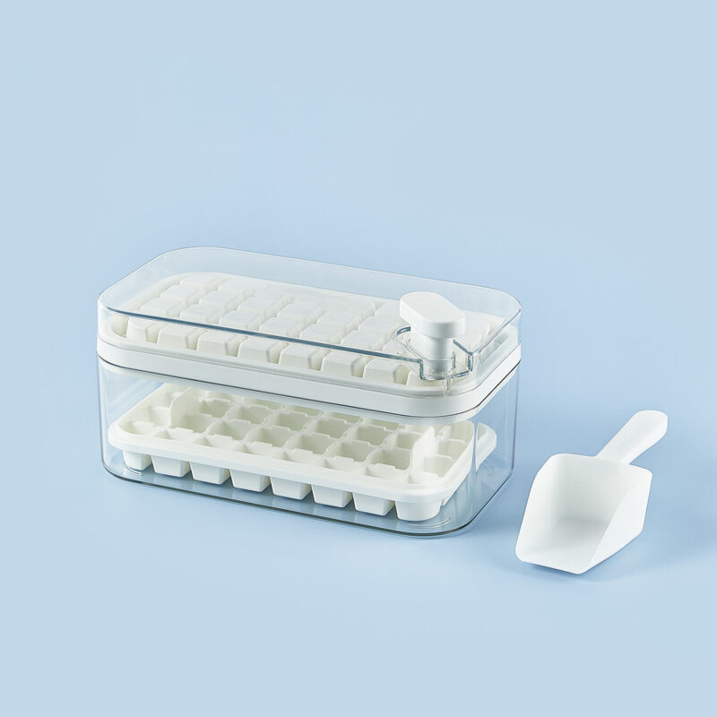 One-button Press Type Ice Mold Box Plastics Ice Cube Maker Ice Tray Mold With Storage Box With Lid Bar Kitchen Accessories - Image 10