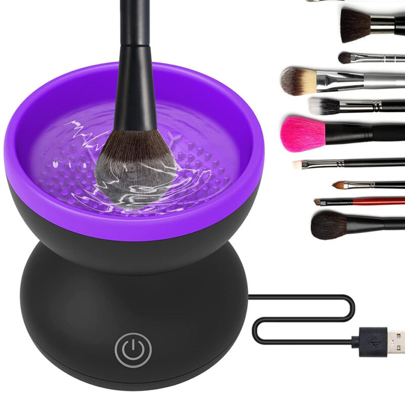 Electric Makeup Brush Cleaner Machine Portable Automatic USB Cosmetic Brush Cleaner Tools For All Size Beauty Makeup Brushes Set - Image 10