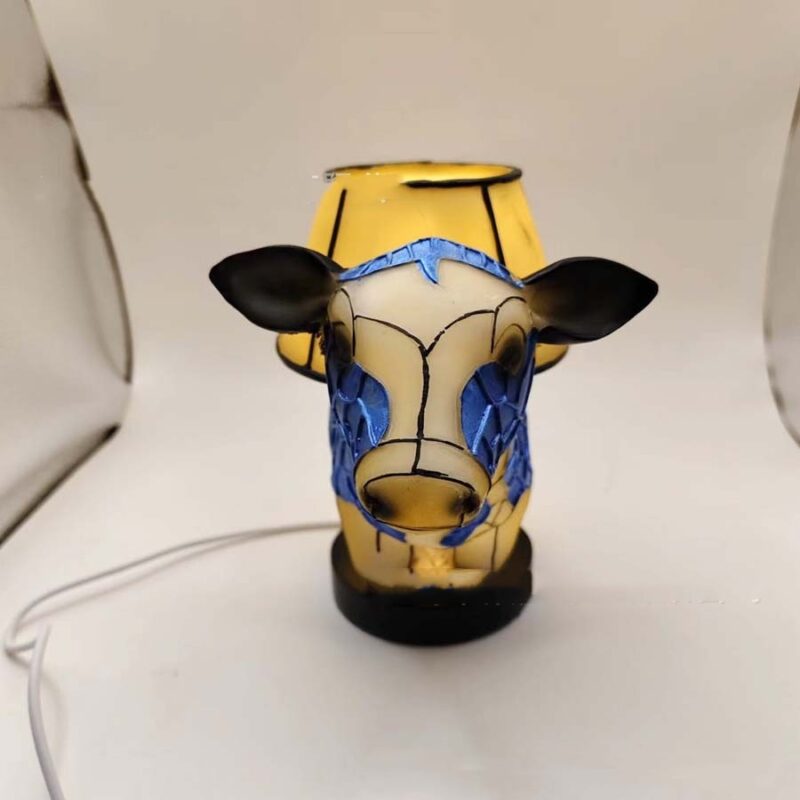 Beautiful Cow Table Lamp Bedside Table Lamp With USB Bedside Lamp For Living Room Bedroom Dormitory Bra Ornament - Image 2