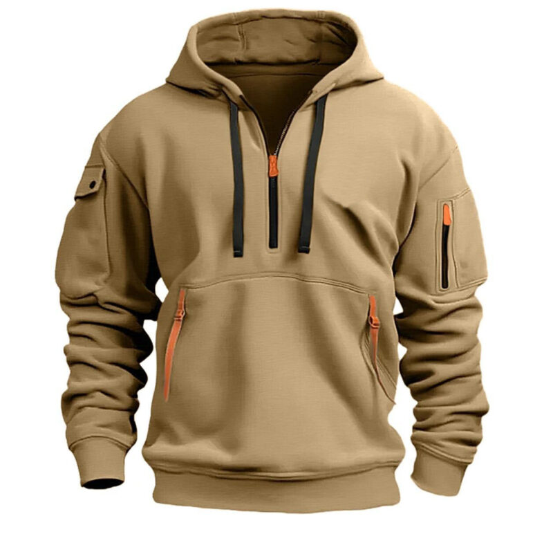 Cotton Dropped Shoulder Hooded Sweatshirt Men's Women's Plus Size Loose Pullover Fashion Sweatshirt - Image 7