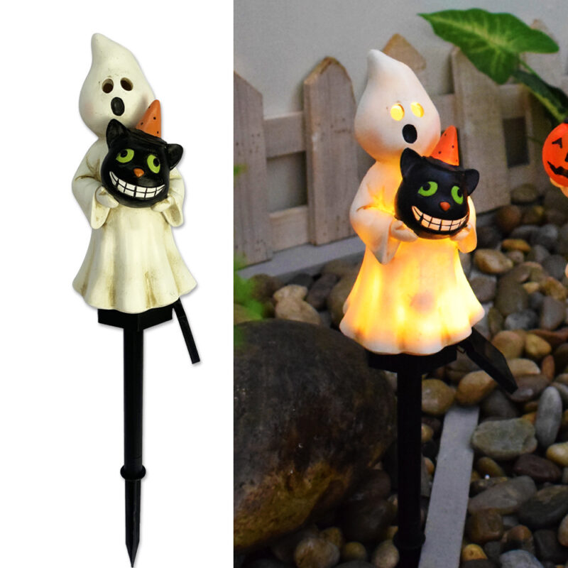 Creative Solar Outdoor Garden Halloween Pumpkin Lantern Resin Handicrafts Garden Festival Atmosphere Decorative Insert Light - Image 2