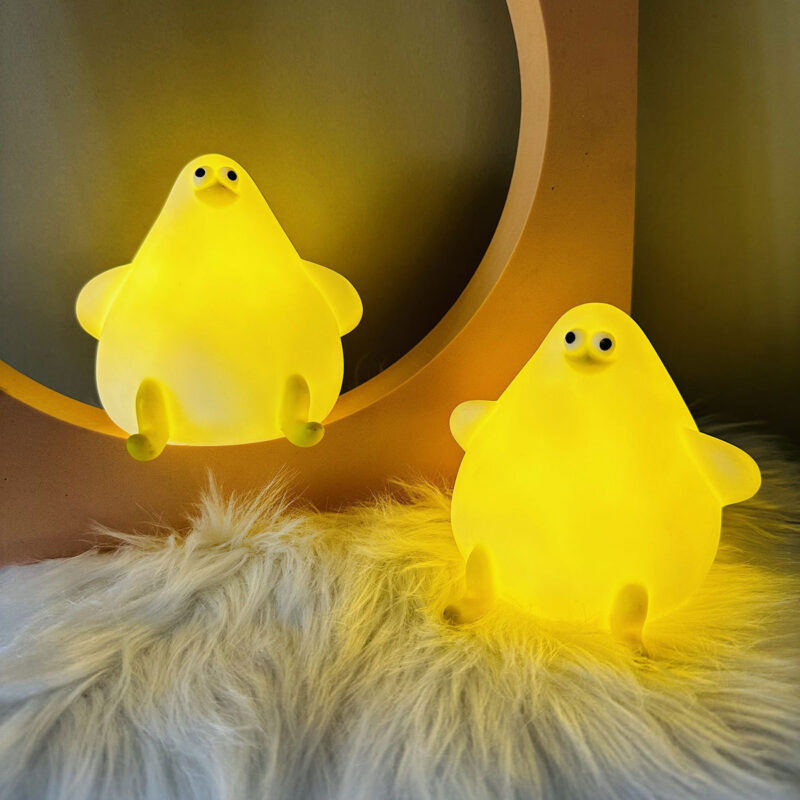 Warm Lovely Cute Cartoon Silicone Sea Gull Night Light With USB Charging Christmas Gifts Kids Grils Room Bedside Sleeping Lamp - Image 2