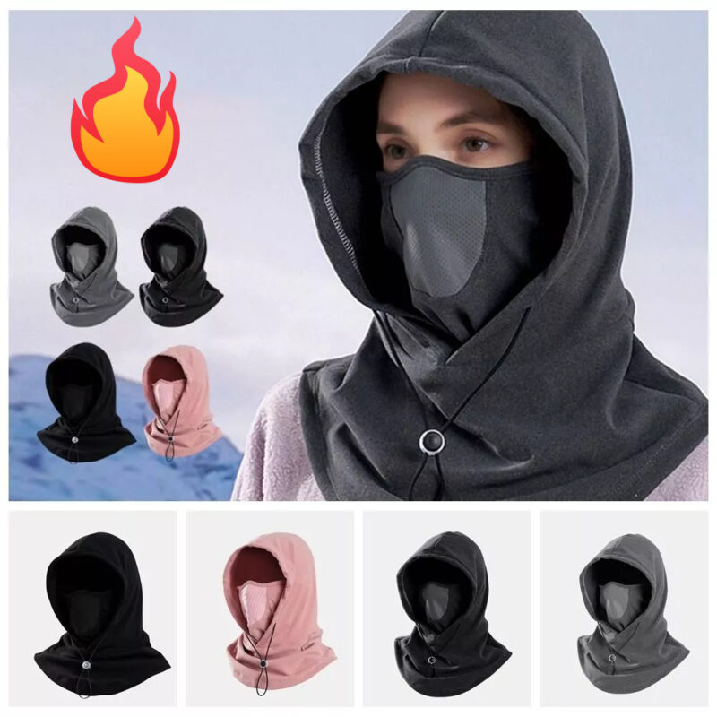 Winter Thermal Fleece Scarf Ski Face Mask Neck Warmer Hood Hat Windproof Cold Warm Riding Cap Sports Outdoor - Image 3