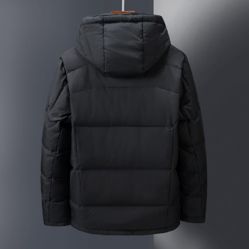 Outdoor Windproof Hooded Jacket Leisure Sports Coat With Pockets Warm Mens Clothing - Image 4