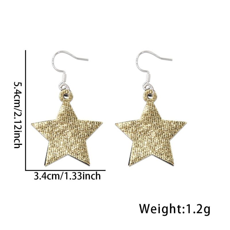 Black Gold Earrings Glitter XINGX Fireworks New Year Event Earrings - Image 5