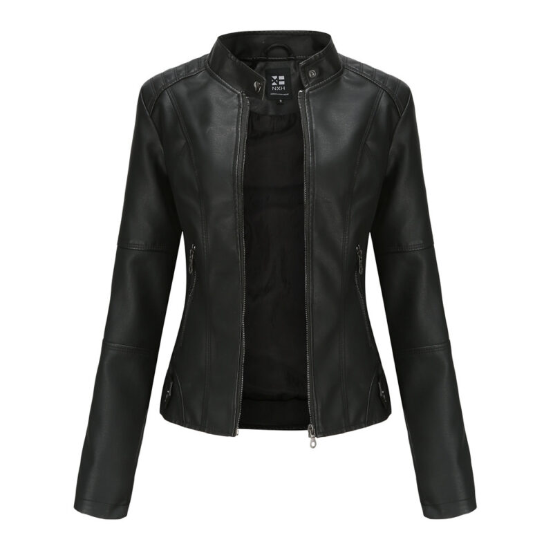 European And American Women's Leather Jackets - Image 9