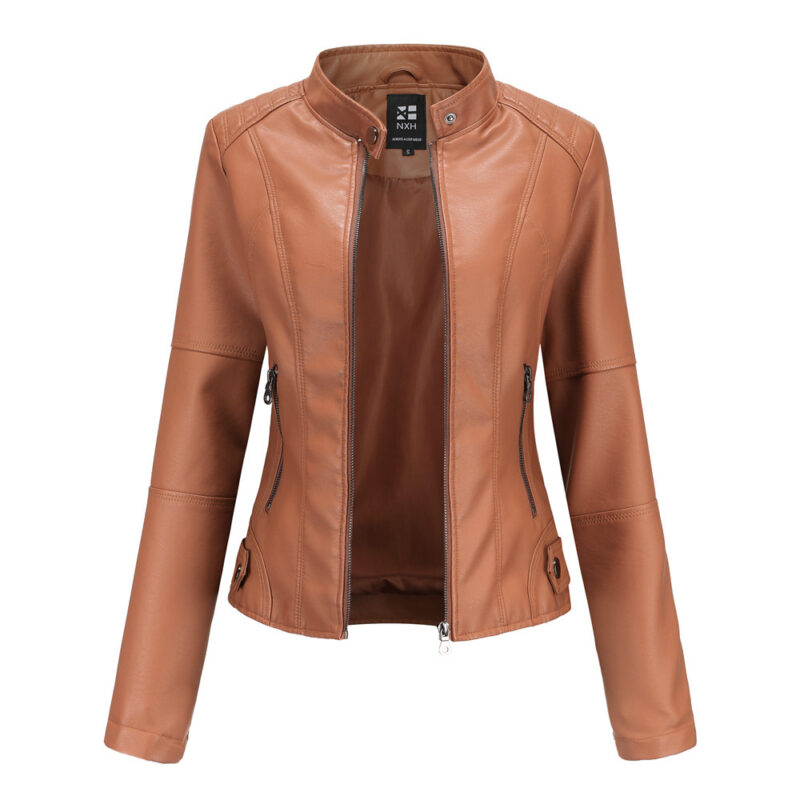 European And American Women's Leather Jackets - Image 6