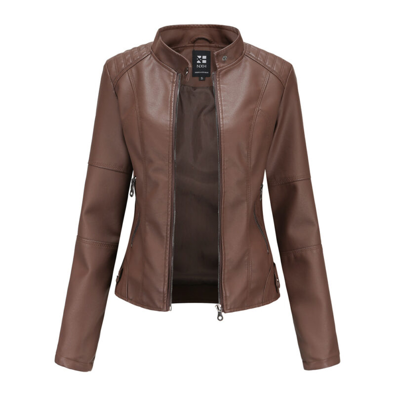 European And American Women's Leather Jackets - Image 5