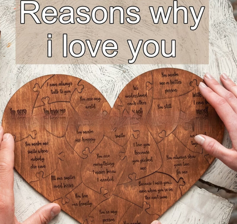 2024 New Valentine's Day Wooden Love Puzzle Resons Why I Love You - Image 8