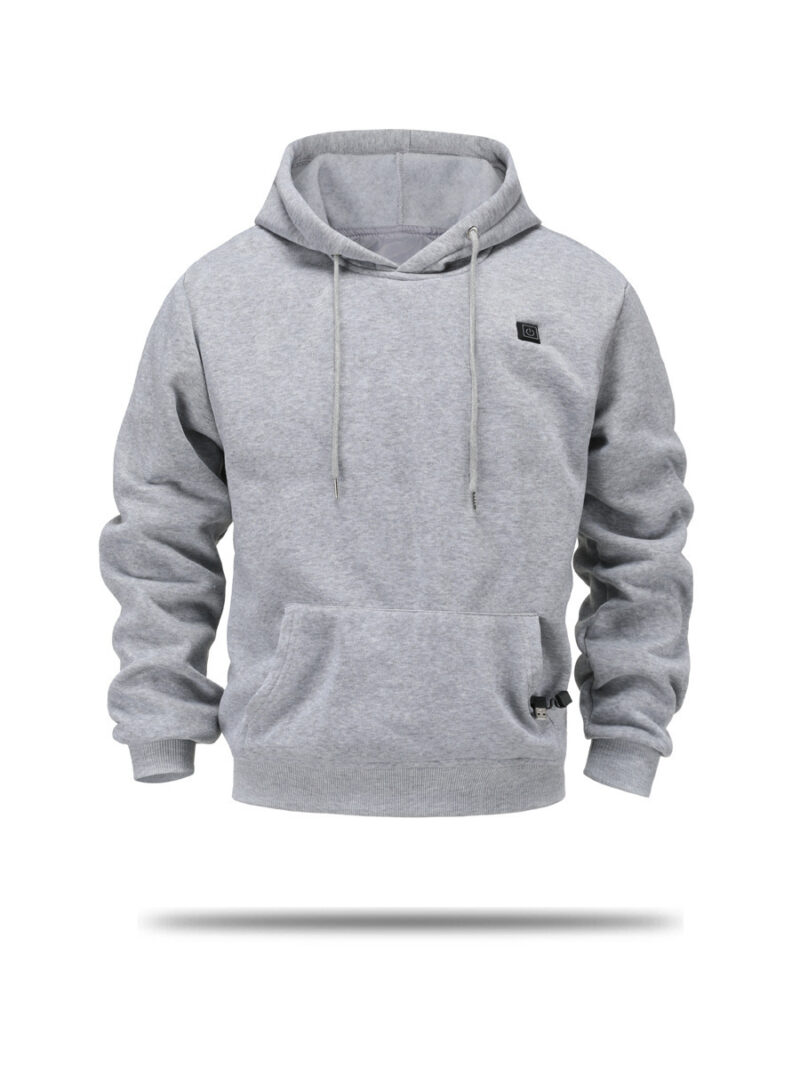 Men's USB Heating Brushed Hoody Warm - Image 7