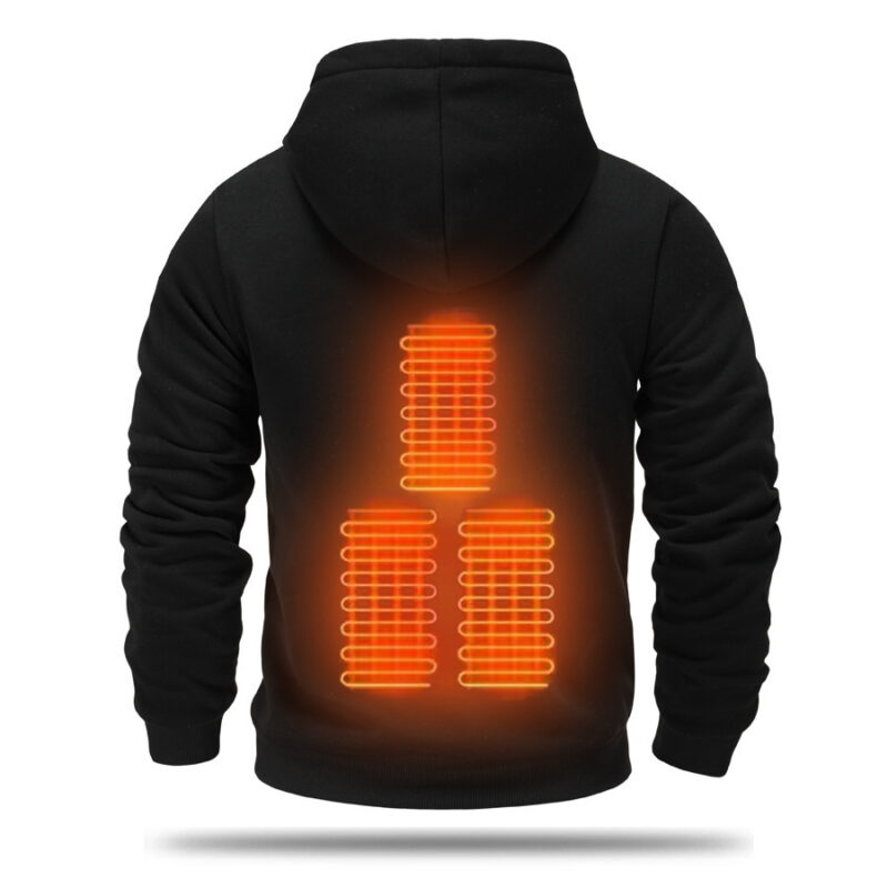 Men's USB Heating Brushed Hoody Warm - Image 5