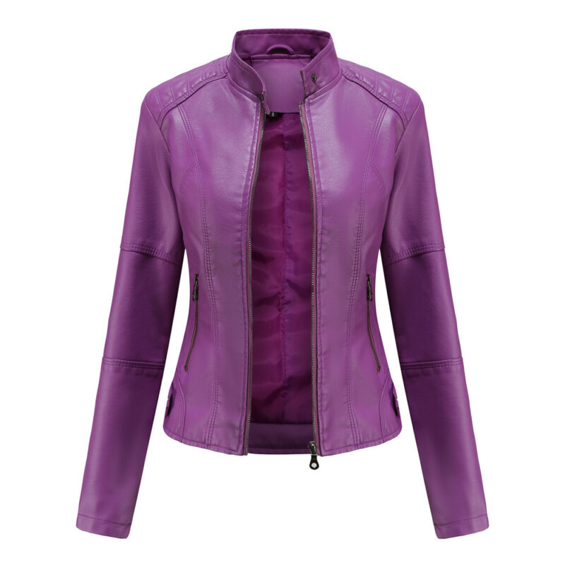 European And American Women's Leather Jackets - Image 7