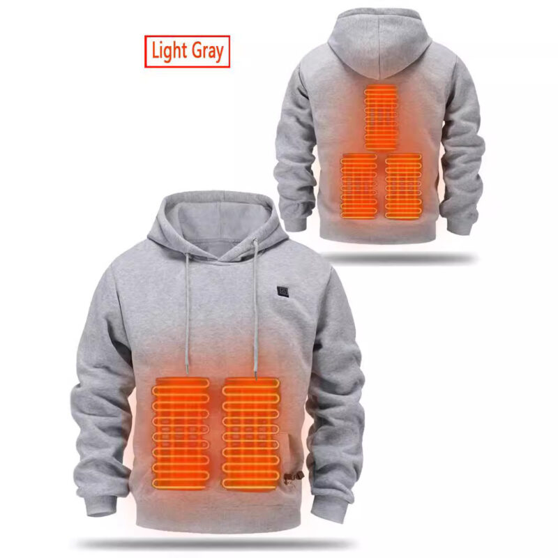 Men's USB Heating Brushed Hoody Warm - Image 6