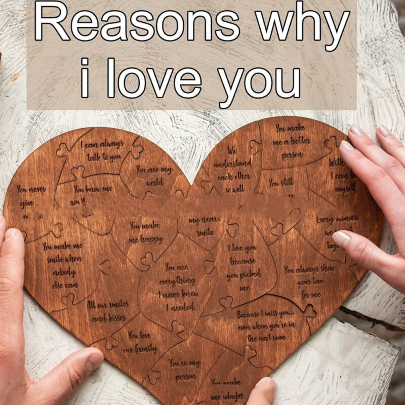 2024 New Valentine's Day Wooden Love Puzzle Resons Why I Love You