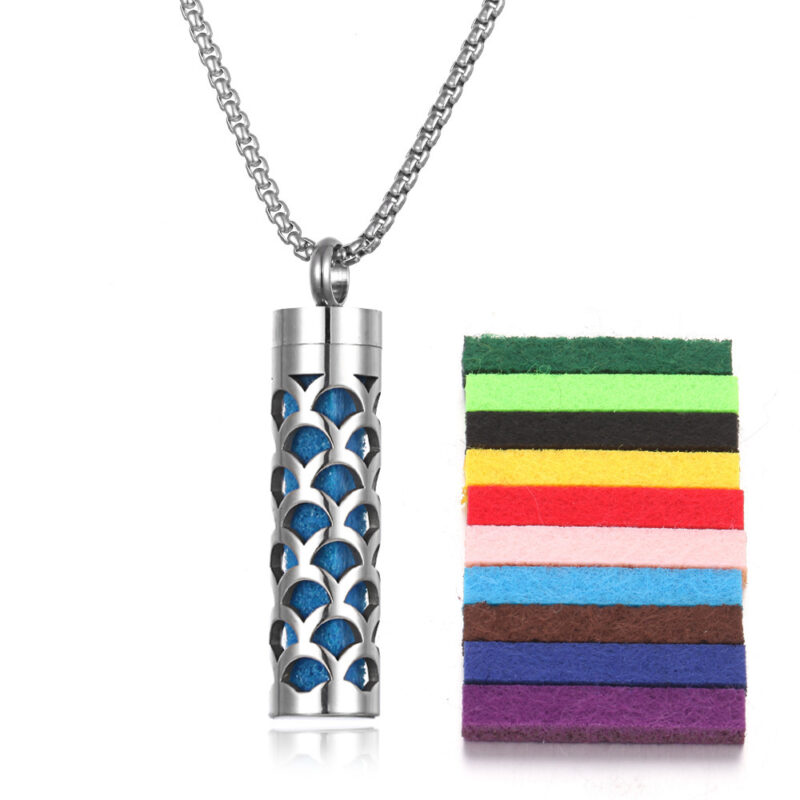 Aromatherapy Pendant Perfume Bottle Essential Oil Titanium Steel - Image 7