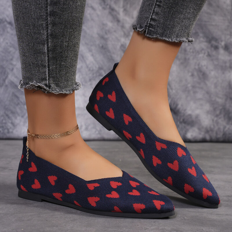 Flat Casual Shoes Light Knit Women's Shoes - Image 3