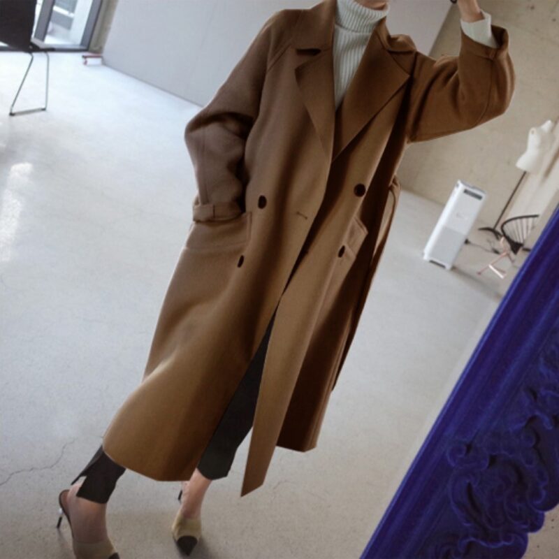 Womens Lapel Cashmere coat - Image 5