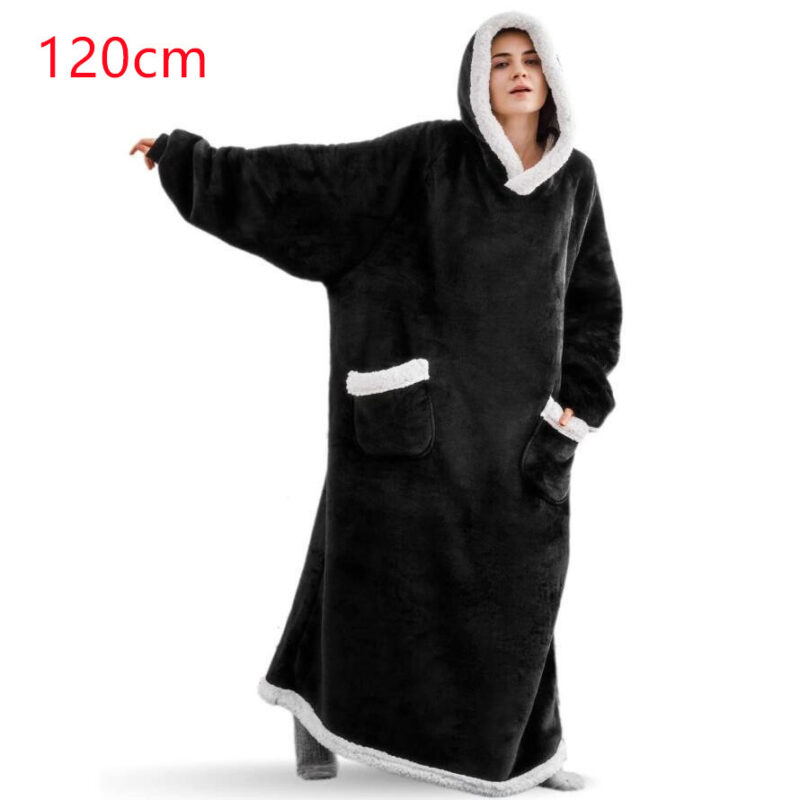 Winter TV Hoodie Blanket Winter Warm Home Clothes Women Men Oversized Pullover With Pockets - Image 3