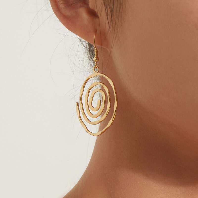 Creative hollow circular vortex earrings for women - Image 2