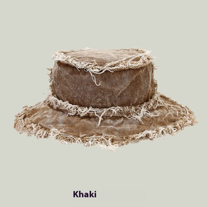 Washed Old Burr Double-sided Wear Bucket Hat - Image 4