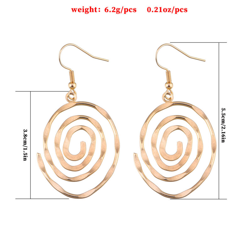 Creative hollow circular vortex earrings for women - Image 5
