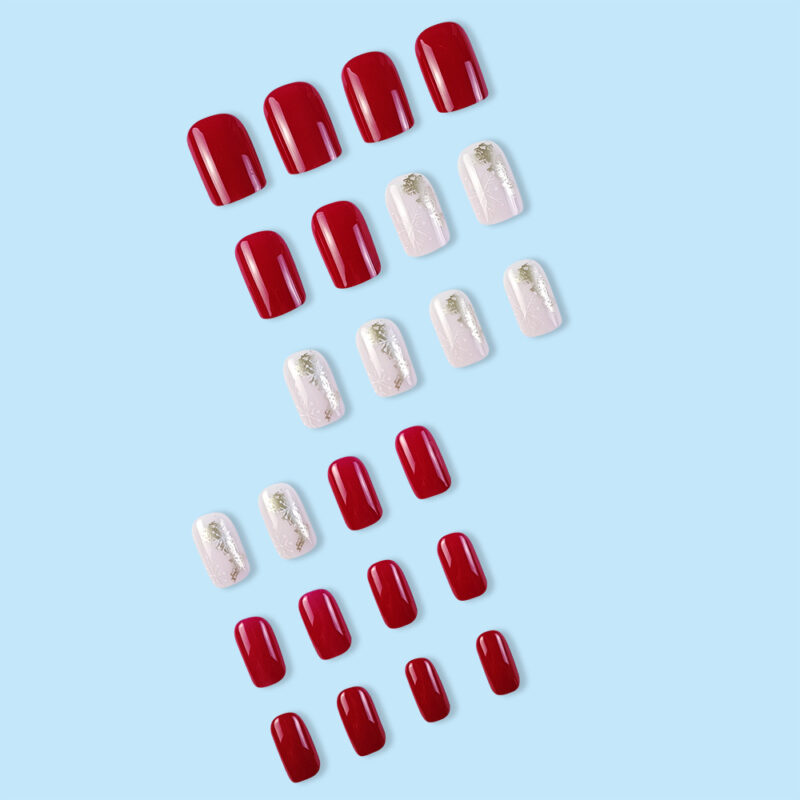 Christmas Jelly Glue Nail Sticker Wear Fake Nails - Image 5