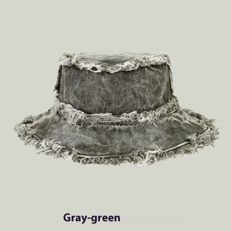 Washed Old Burr Double-sided Wear Bucket Hat - Image 3