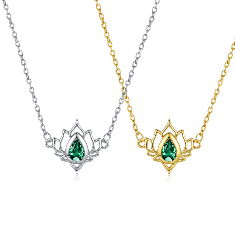 Lvzuan Lotus Necklace For Women Fashion Hollowed-out Vintage - Image 3