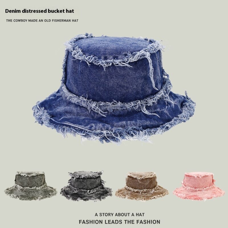 Washed Old Burr Double-sided Wear Bucket Hat - Image 2