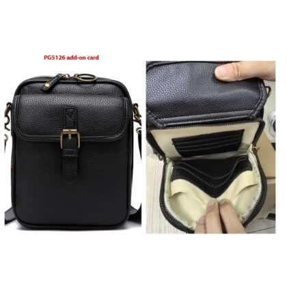 Unisex Vintage Large Capacity Messenger Bag Storage Bag  With 10 Card Inserts Casual Backpack Women's Bag Retro Backpack Large Capacity Travel - PG51201 Black 10 Cards