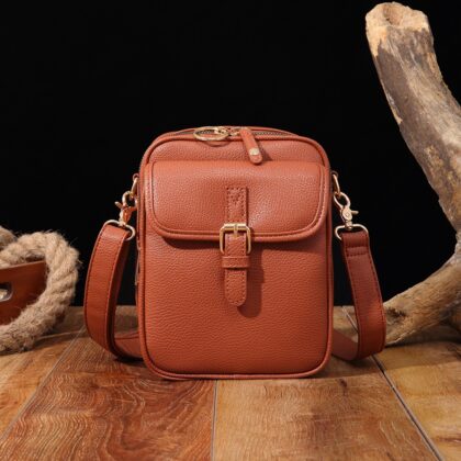 Unisex Vintage Large Capacity Messenger Bag Storage Bag  With 10 Card Inserts Casual Backpack Women's Bag Retro Backpack Large Capacity Travel - PG5120 Brown