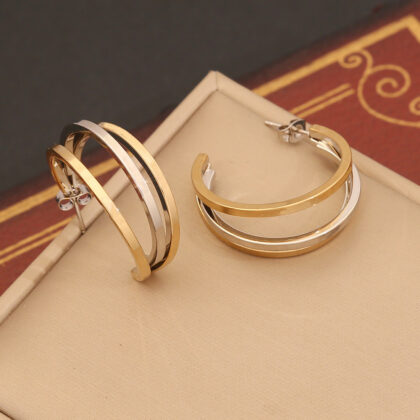 Personalized Linear Stainless Steel Earrings - Style 6