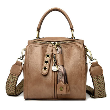 Multi-compartment Practical Messenger Bag Women's Shoulder Bag - Khaki