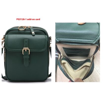 Unisex Vintage Large Capacity Messenger Bag Storage Bag  With 10 Card Inserts Casual Backpack Women's Bag Retro Backpack Large Capacity Travel - PG51201 Green 10 Cards