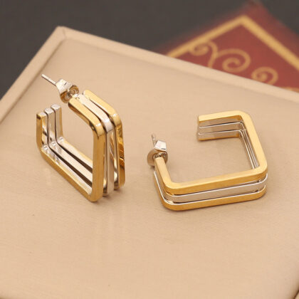 Personalized Linear Stainless Steel Earrings - Style 1