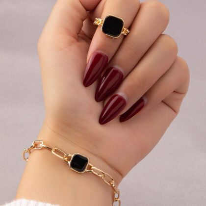 Rose Flower Dripping Oil Bracelet Ring Suit - SJ021 Square Meters
