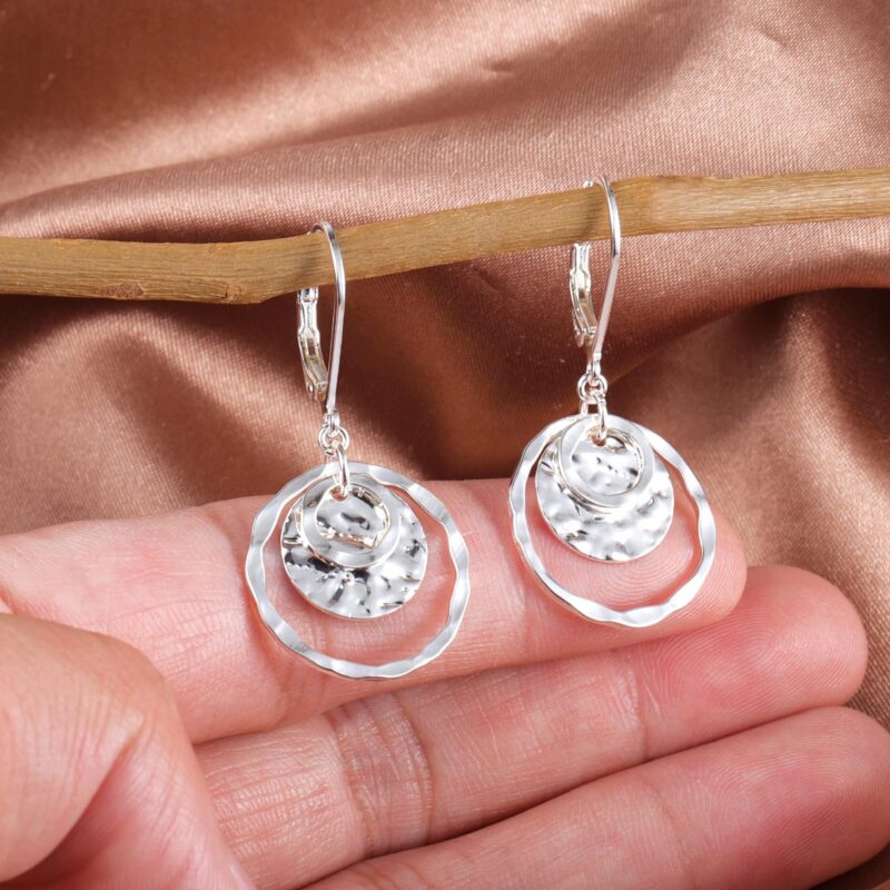Brass Irregular Wafer Ring Ear Clip - Image 3
