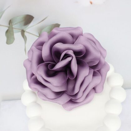 Elegant Business Suit Accessories Big Flower Sweater Brooch - Grape Purple, Brooch Clasp