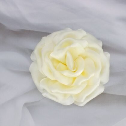 Elegant Business Suit Accessories Big Flower Sweater Brooch - Beige, Buckle