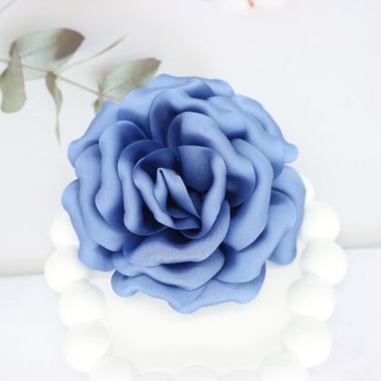 Elegant Business Suit Accessories Big Flower Sweater Brooch - Hole Blue, Buckle