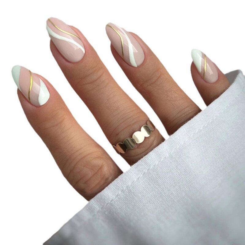 Golden Lines Wearable Nail Stickers - Image 4