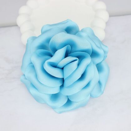 Elegant Business Suit Accessories Big Flower Sweater Brooch - Blue, Linear Pin