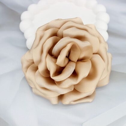 Elegant Business Suit Accessories Big Flower Sweater Brooch - Khaki, Buckle