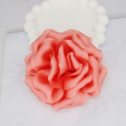 Elegant Business Suit Accessories Big Flower Sweater Brooch - Watermelon Red, Linear Pin